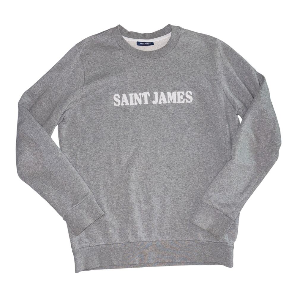 Saint James Solal Fleece Gray Sweatshirt Jumper size Medium